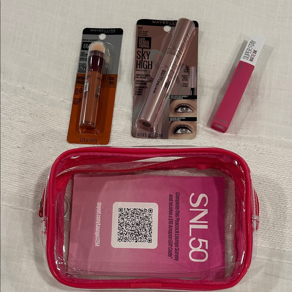 Transparent Pouch with Red Trim - Picture 3 of 4